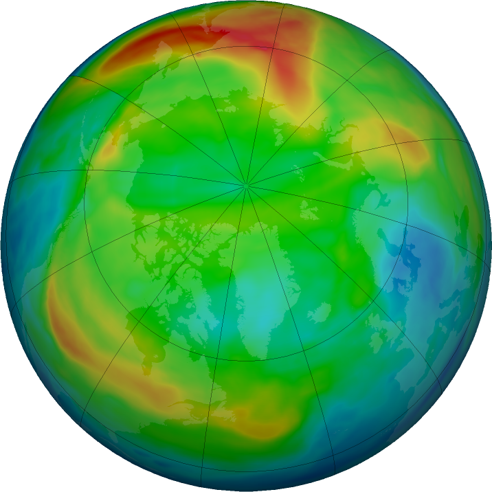 Arctic ozone map for 21 December 2022